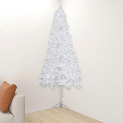 Sapin de No&euml;l artificiel d'angle Blanc 240 cm PVC