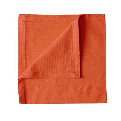 HOMEMAISON Serviette de table unie et color&eacute;e Orange 40x40 cm