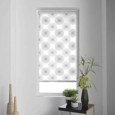 Store enrouleur imprim&eacute; japonais 45 x 180 cm polyester ozone Blanc