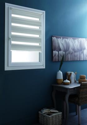 Store enrouleur jour/nuit ""teintes de gris"" 52 x 190 cm MAD3570607998033