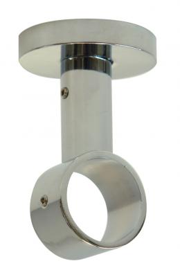 Support Plafond pour Tringle en Acier D28 - Chrome