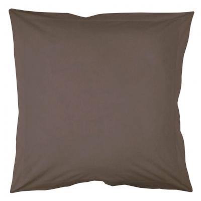 Taie d'oreiller coton INTIMITY 63x63 cm noisette