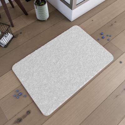 GALEDO  Aurlane Tapis de Bain, Microfiber, Subtil Blanc, 60cm x 90cm