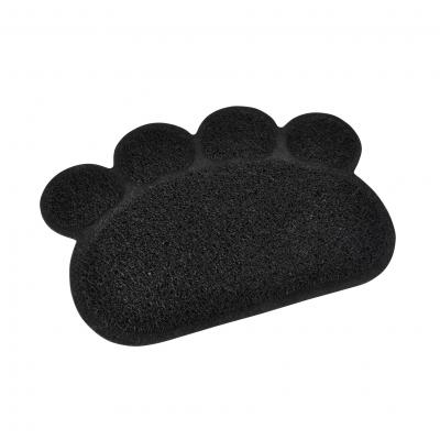 LOVE STORY Tapis antid&eacute;rapant en forme de patte Noir 40 x 30 cm - Noir