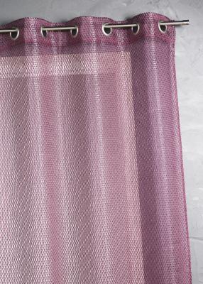 Voilage en organza fantaisie effet r&eacute;sille - Prune - 140 x 260 cm