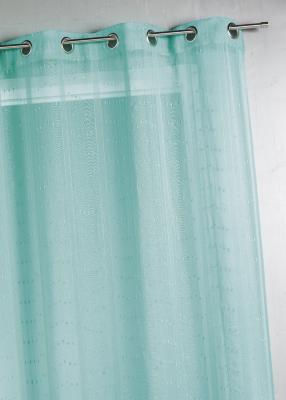 Voilage tiss&eacute; et filet&eacute; Turquoise 140 x 240 cm - Turquoise