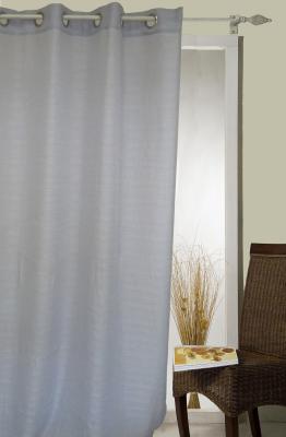 Voilage tamisant, Lola gris l.140 x H.260 cm - Centrale Brico