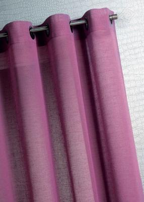 Voilage poly-lin uni fluide polyester vieux rose 140x240 cm