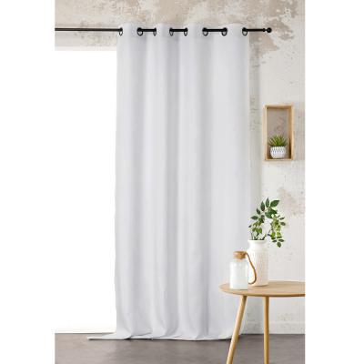 Voilage tamisant, Voile de lin, taupe, l.145 x H.260 cm