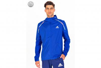 ADIDAS Veste impermeable  running marathon bleu homme