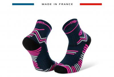 BV SPORT Paire de chaussettes  trail ultra bleu rose