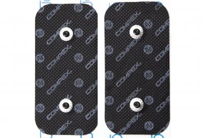 COMPEX Pack 2 electrodes  easysnap performance 50 x 100 mm 2 snap noir