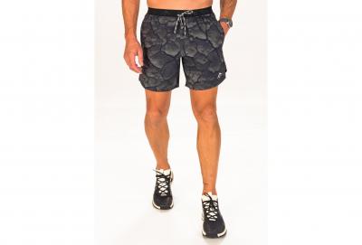 NIKE  DF Trl Stride 7b AOP Short, Cendre/Noir/Blanc Moyen, L Homme