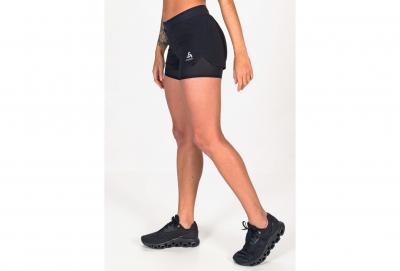 ODLO  - Women's 2-In-1 Shorts Zeroweight 3'' - Short taille L, noir