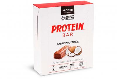 STC NUTRITION  5 Barres Prot&eacute;in&eacute;es, Noix de Coco, 45 g