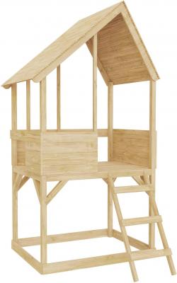 TP TOYS Cabane enfant sur pilotis avec bac &agrave; sable Lookout Sans glissi&egrave;re
