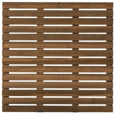 CERLAND Jardipolys - Dalle rainur&eacute;e 100 cm teint&eacute;e brun Slab