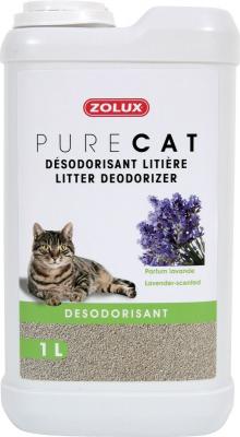 ZOLUX  D&eacute;sodorisant liti&egrave;re Pure Cat Parfum lavande en 1 Litre
