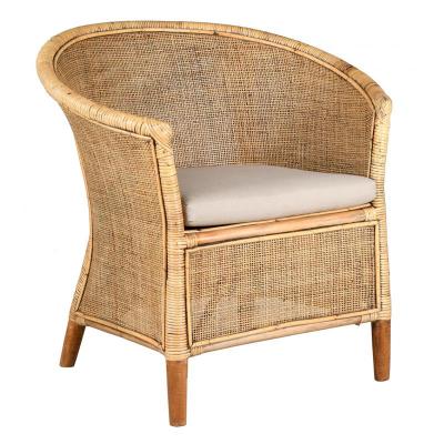 AUBRY GASPARD  - Fauteuil en poelet et cannage rotin