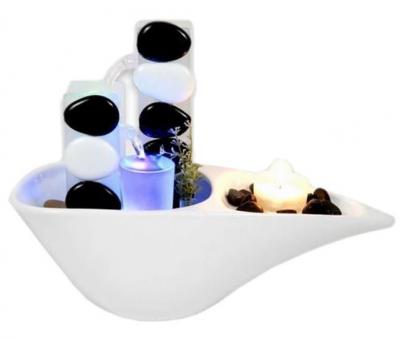 Zen Light - Fontaine d'int&eacute;rieur Piro avec &eacute;clairage LED multicolore