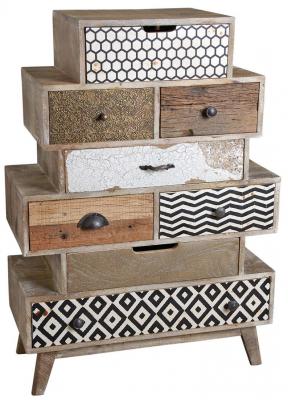 Grande commode en manguier Zigzag - 76 x 35 x 107 cm - 