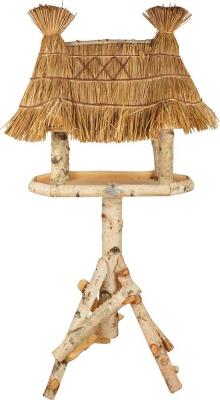 ESSCHERT DESIGN Abri &agrave; oiseaux en bois de bouleau - L 56 cm x l 81 cm x H 156 cm