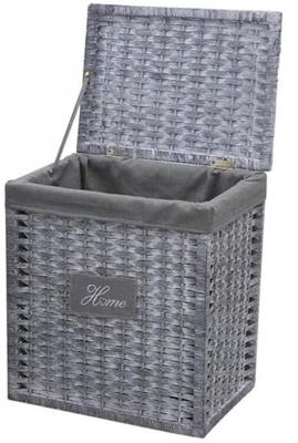 AUBRY GASPARD  - Panier &agrave; linge avec couvercle Home 38 x 28 x 44 cm