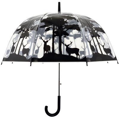 ESSCHERT DESIGN  - Parapluie transparent noir For&ecirc;t