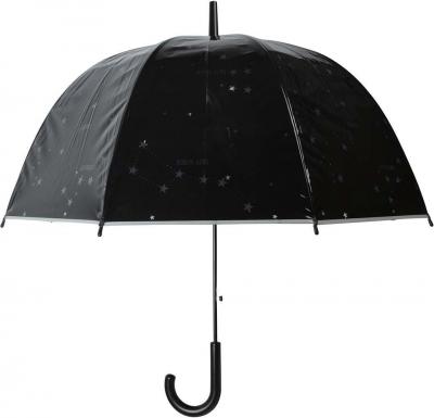 NATURE PRINT Fallen Fruits Esschert Parapluie transparent Motif &eacute;toiles Noir