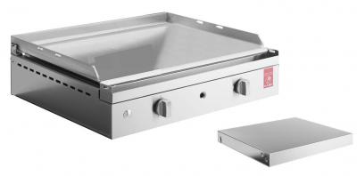 PLANCHA PLANET Plancha CHEF 55 Lisse + Couvercle &agrave; Charni&egrave;res 