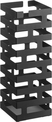 YAMAZAKI HOME EUROPE Yamazaki Porte parapluie en m&eacute;tal, Porte parapluie design moderne noir 15,0 x 43,0 x 15,0 cm