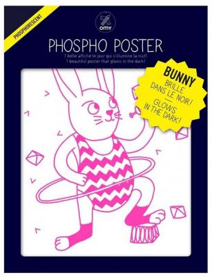 OMY FRANCE Omy - Poster phosphorescent 30 x 40 cm Bunny