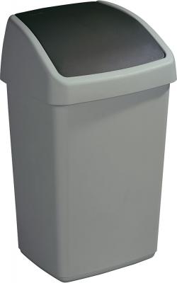 SUNWARE  - Poubelle grise avec couvercle basculant Delta 25 litres