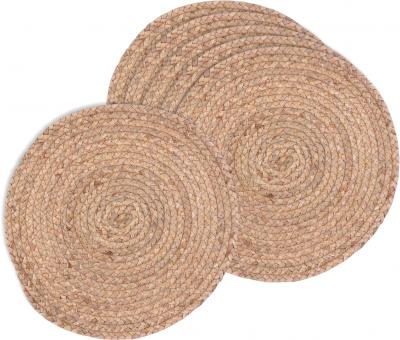 THE HOME DECO FACTORY  - Set de table en jonc de mer tress&eacute; Lot de 6