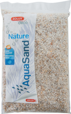 ZOLUX  - Sol d&eacute;coratif Aquasand naturel quartz blanc 1kg