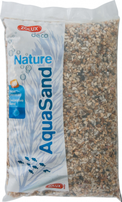 ZOLUX  - Sol d&eacute;coratif Aquasand naturel quartz gros 5kg