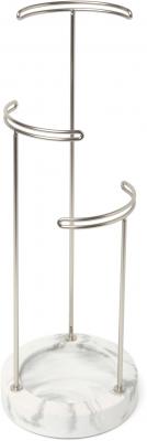 UMBRA Support &agrave; bijoux en nickel et r&eacute;sine blanche Tesora - 