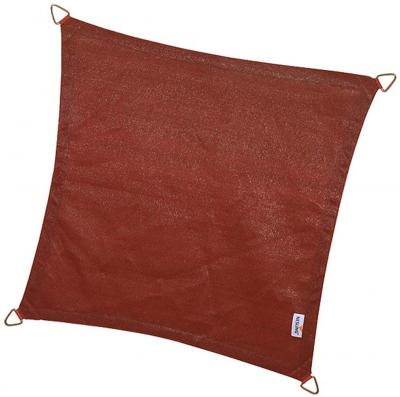NESLING  - Voile d'ombrage carr&eacute;e Coolfit terracotta 3,6 x 3,6 m