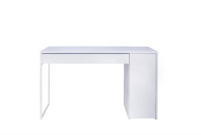 Bureau prado - blanc laqu&eacute; et noir temahome