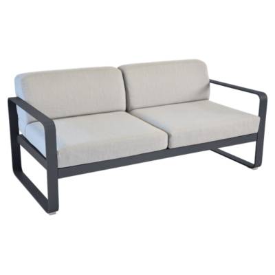 FERMOB  Canap&eacute; deux places BELLEVIE - 47 anthracite mat - gris flanelle