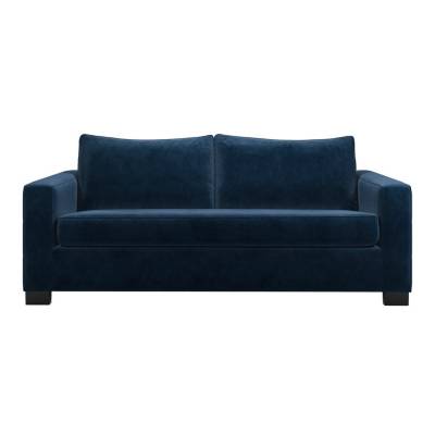 CAMIF Canap&eacute; convertible tissu velours Octave Velours Bleu