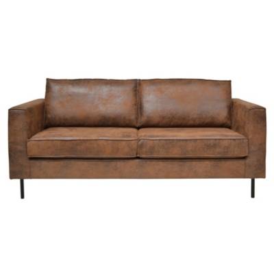 CAMIF Canap&eacute; microfibre aspect cuir vieilli Pittsburgh 50 jours 