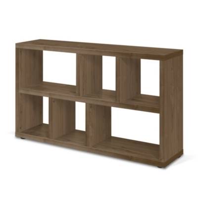 CAMIF Console - TEMAHOME - Berkeley - 6 compartiments - Finition noyer