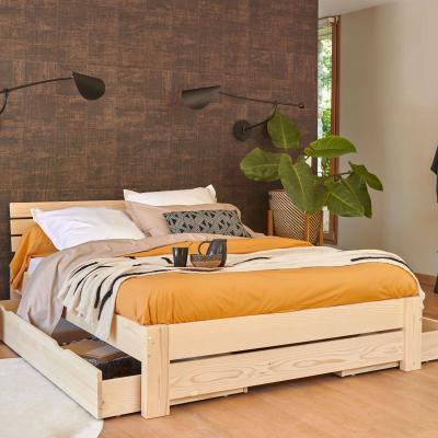 CAMIF Drap housse percale bio Elise   160 x 200 cm Ocre