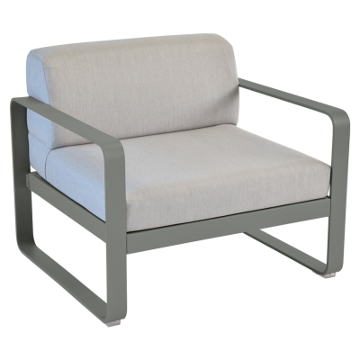 FERMOB Fauteuil Bellevie  avec coussins gris flanelle Romarin