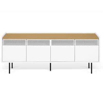 TEMA HOME Meuble tv radio - ch&ecirc;ne et blanc laqu&eacute; - temahome 9500.639630