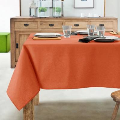 A DEMAIN Nappe antitaches COUCKE, rectangulaire 150 x 190 cm Mandarine