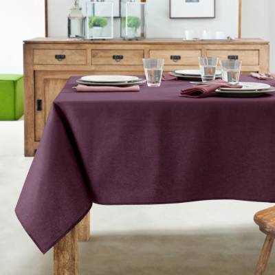 A DEMAIN Nappe antitaches COUCKE, rectangulaire 180 x 300 cm Aubergine