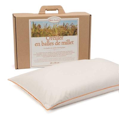 MILLE OREILLERS Oreiller en balles de millet Bio - 40 x 60 cm ()