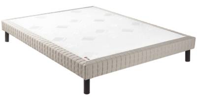 EPEDA Sommier  confort ferme jean gris fonc&eacute; 15 cm nature 130x190
